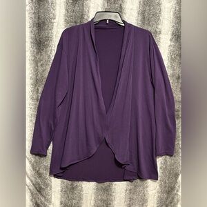 Chic Purple Solid Jacket Cardigan size XL (12)